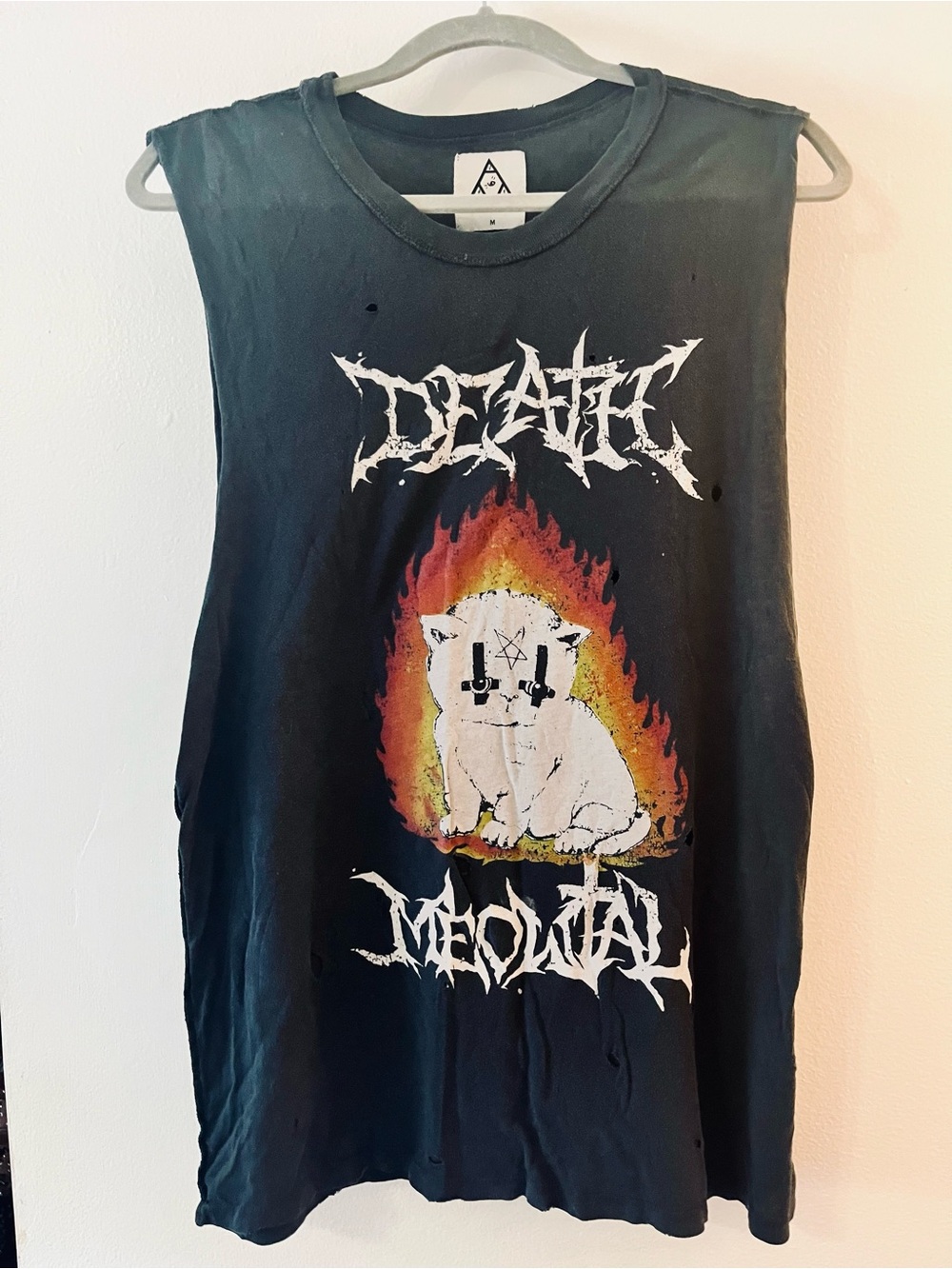 RARE VINTAGE UNIF ECSTATIC/DEATH MEOWTAL TEE